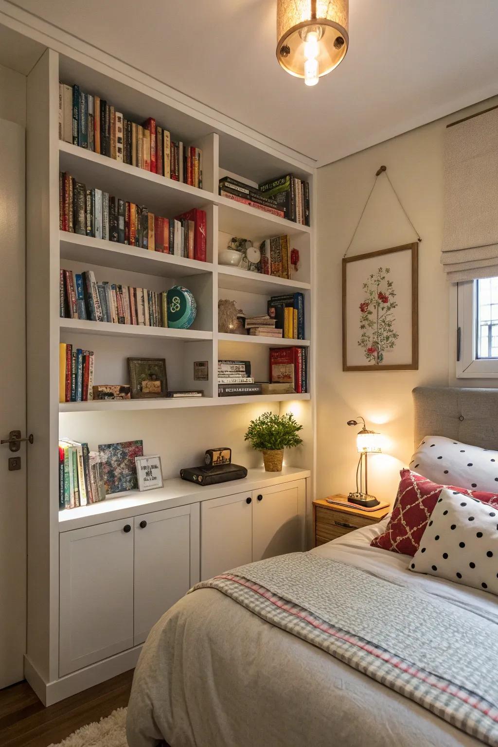 Display style using open shelving setups.