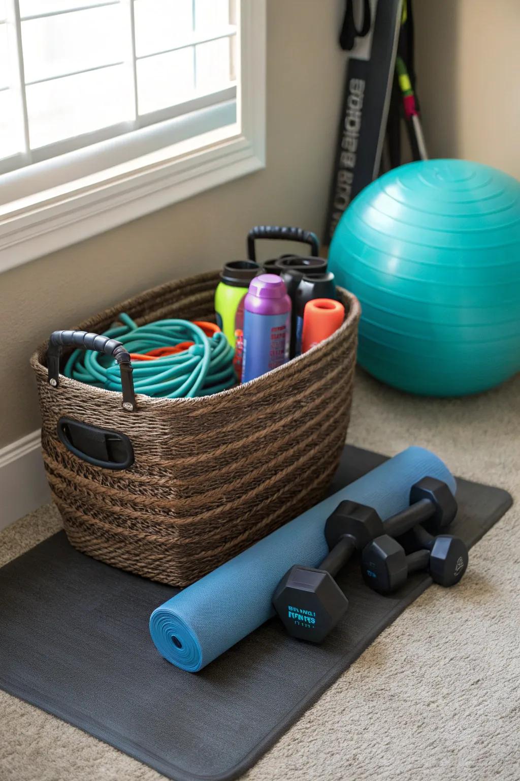 Promote a healthful lifestyle with fitness implements in the Easter basket.