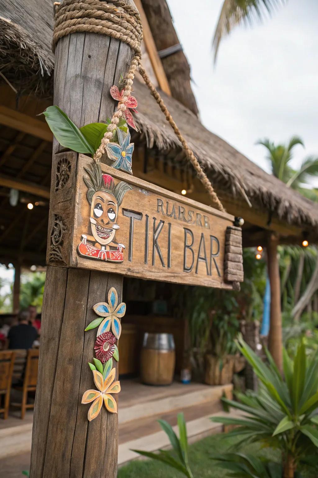 Personalized details make your tiki bar truly exceptional.