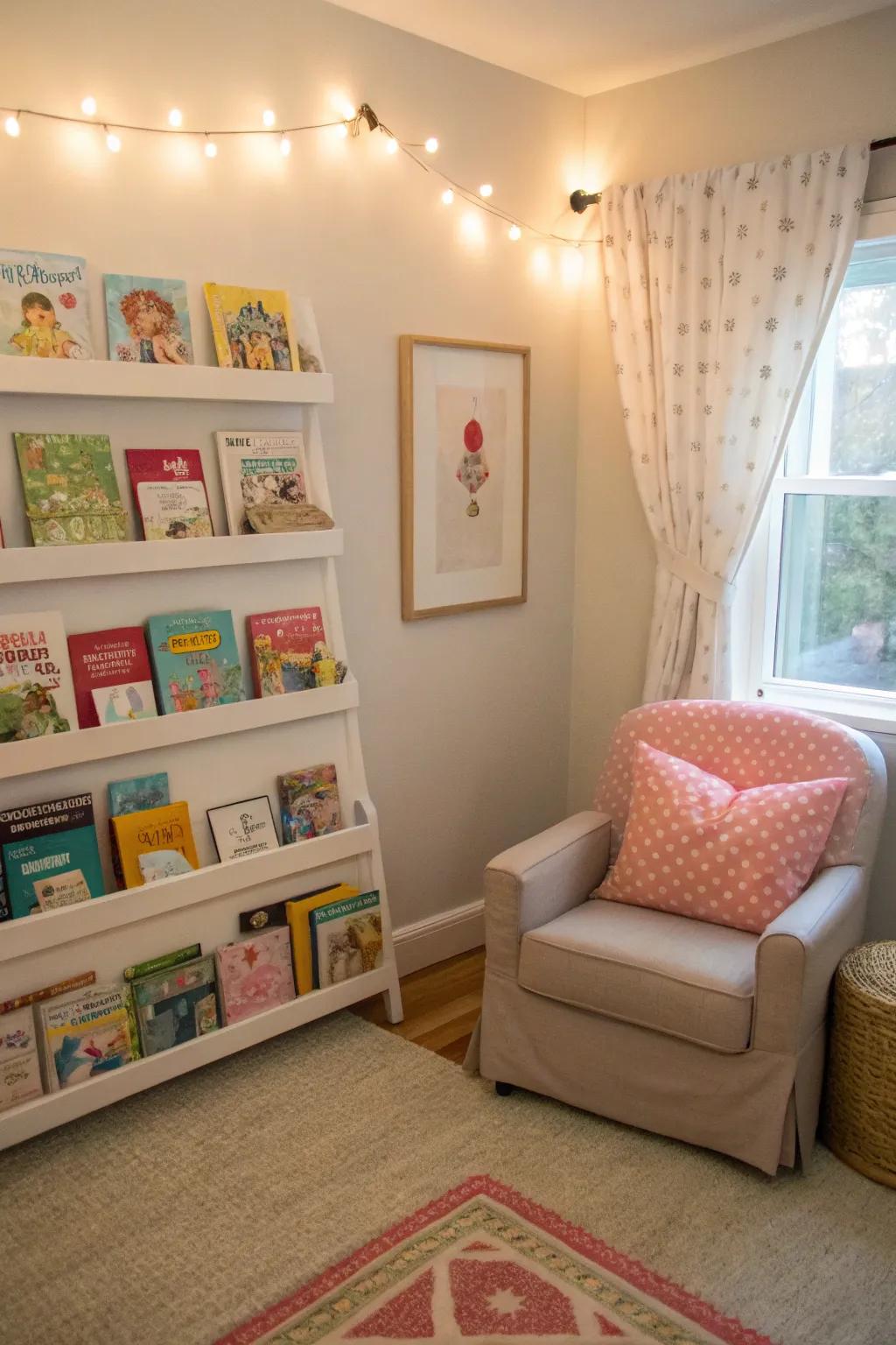 A charming analysis space welcomes your little one to study the globe of tales.