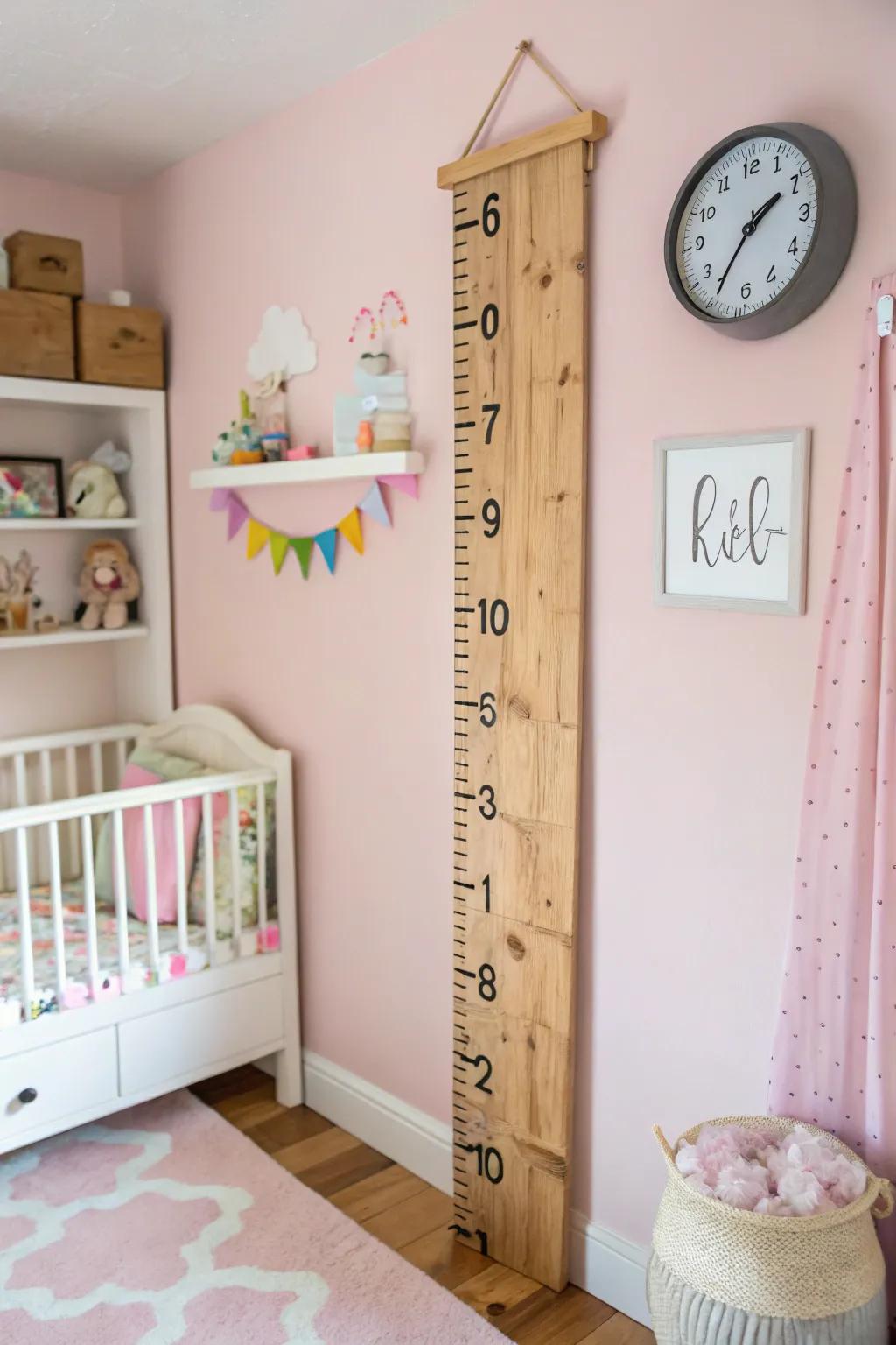 A height chart is a practical and heartfelt addition to any space.