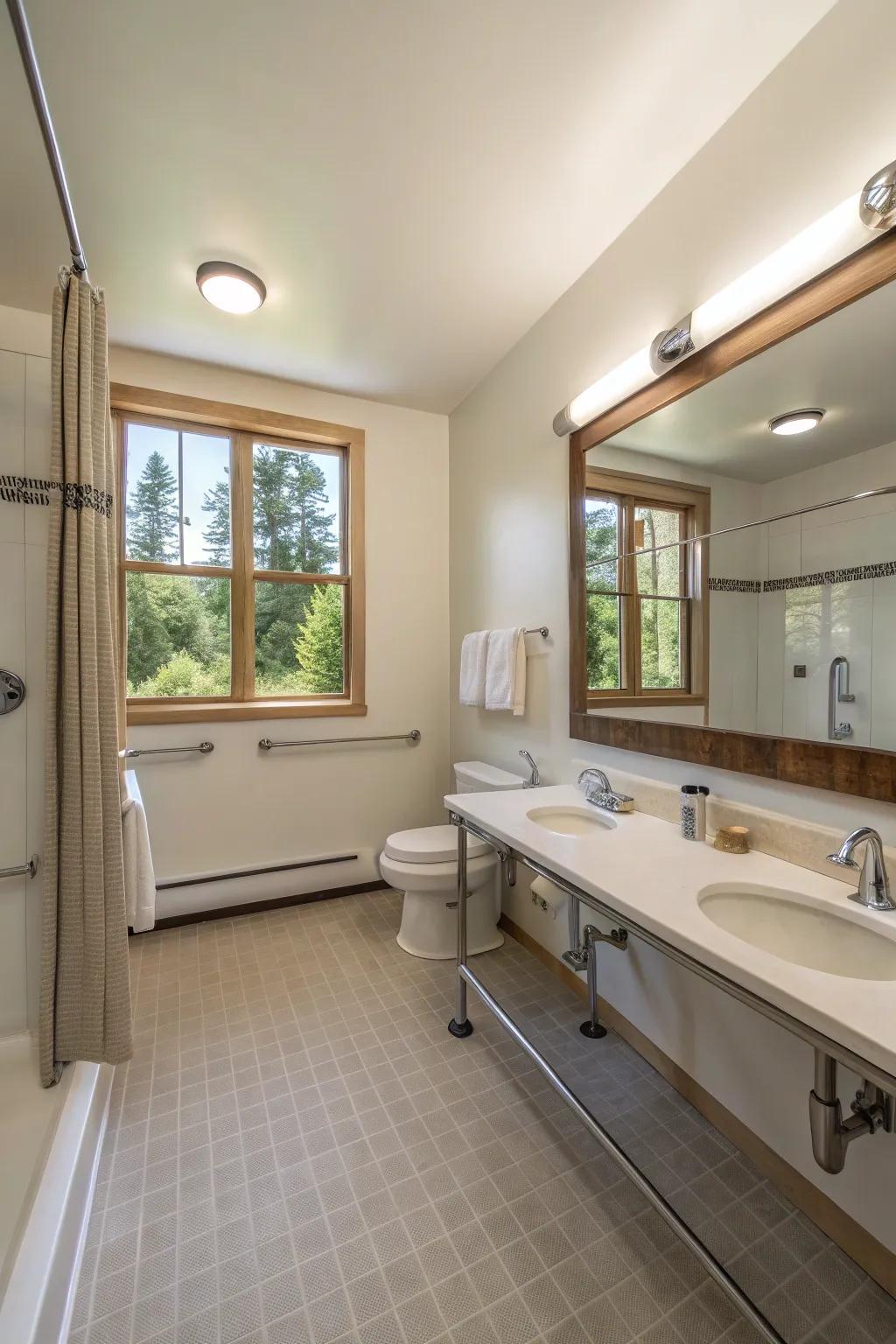 A collaborative-application design guarantees the bathroom is practical for every user.