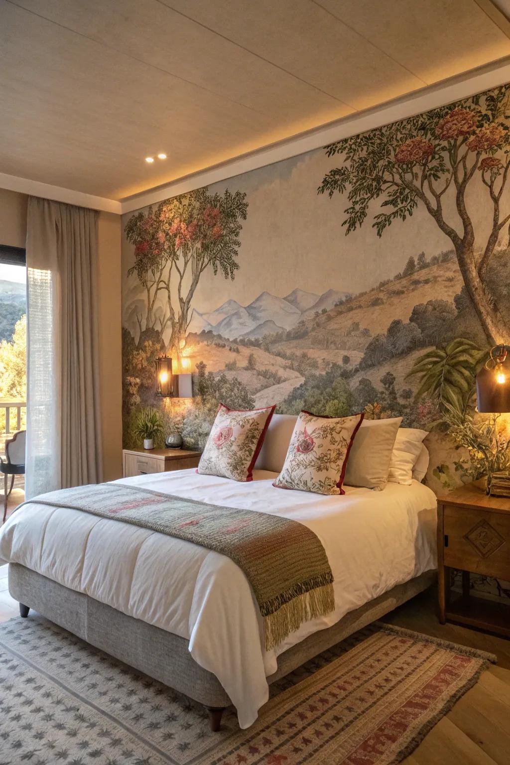 Murals craft a captivating focal aspect in any given space.