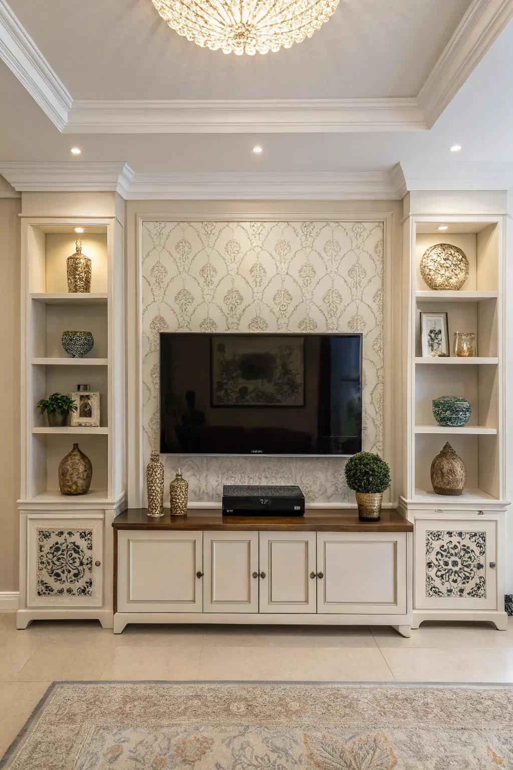 Symmetry imparts cohesion and poise to your TV aesthetic.