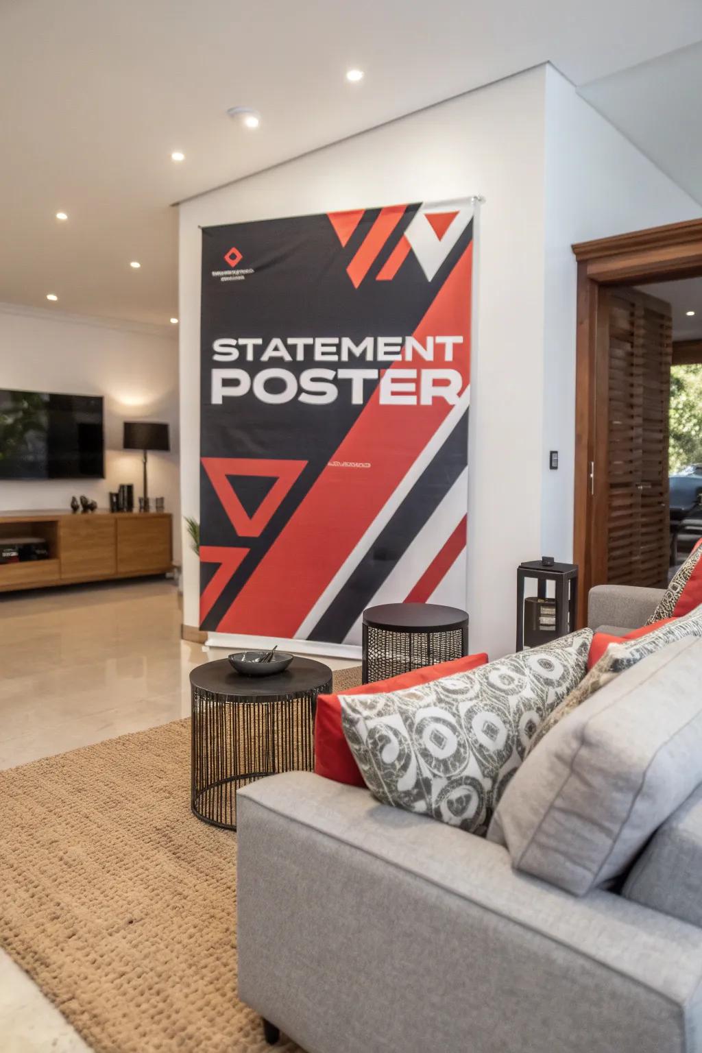 A generous poster creating a dramatic impression.