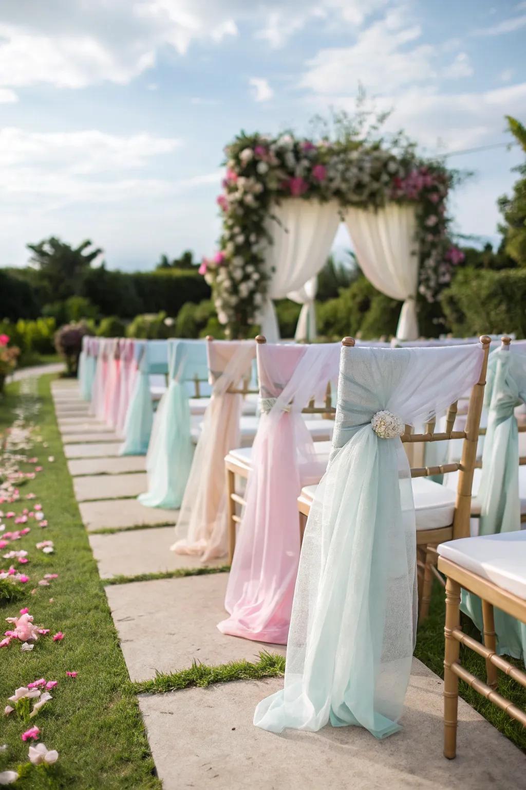 Intensify your exterior nuptial via nature-influenced seating linings.