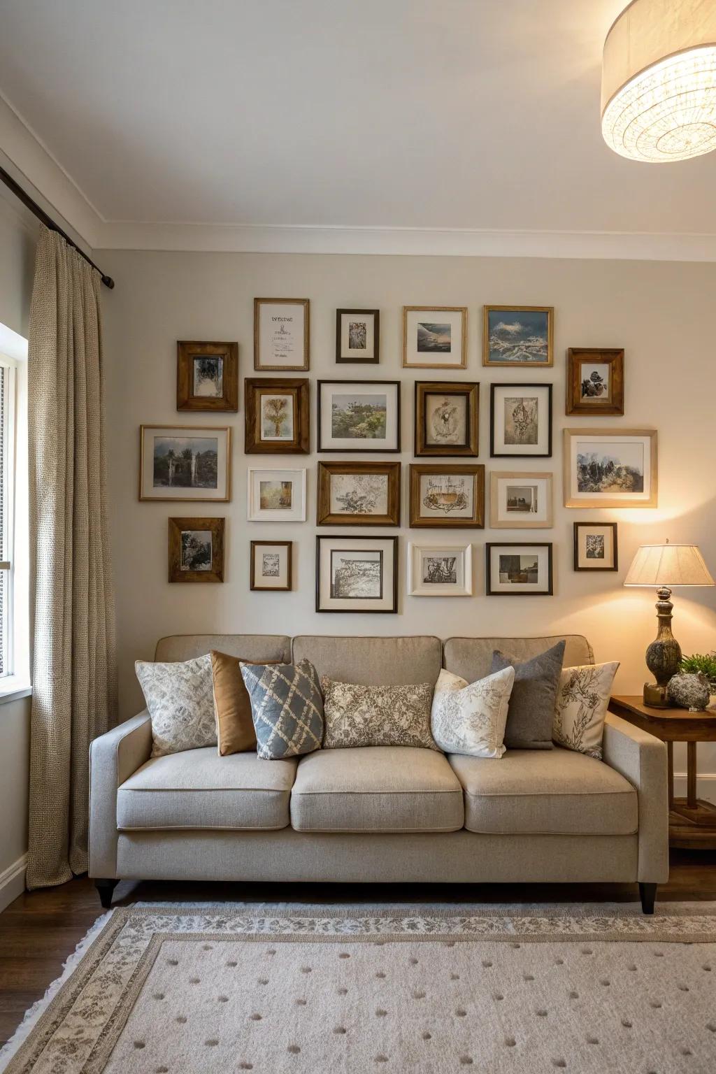 Balanced frames offer a sensation of equilibrium and order.