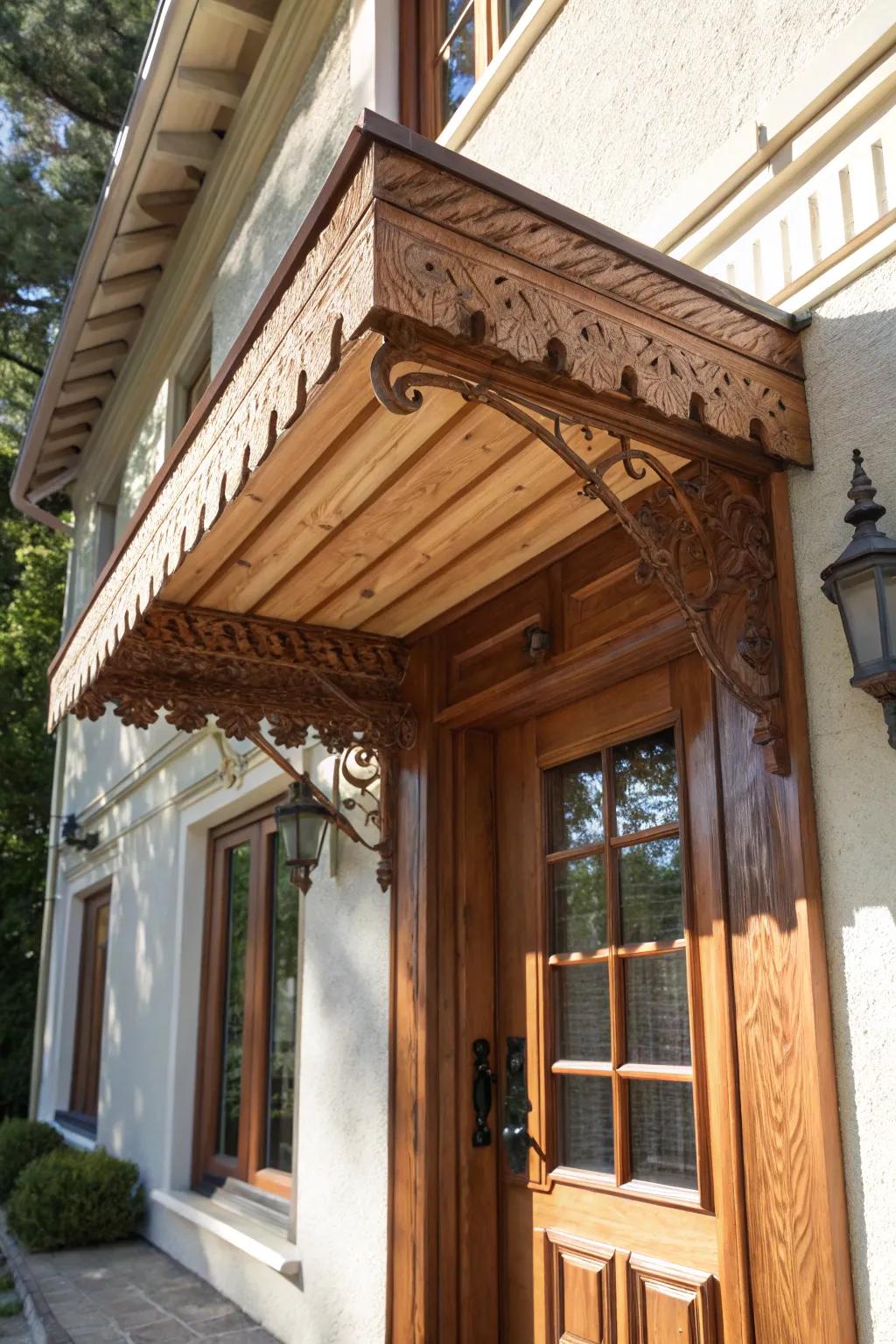 Inherent timber hues for a cordial salutation.