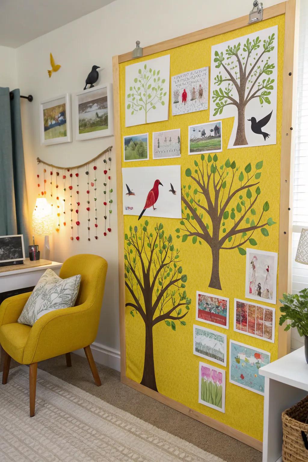 Your pinboard gains a calming and serene ambiance from themes inspired by nature.