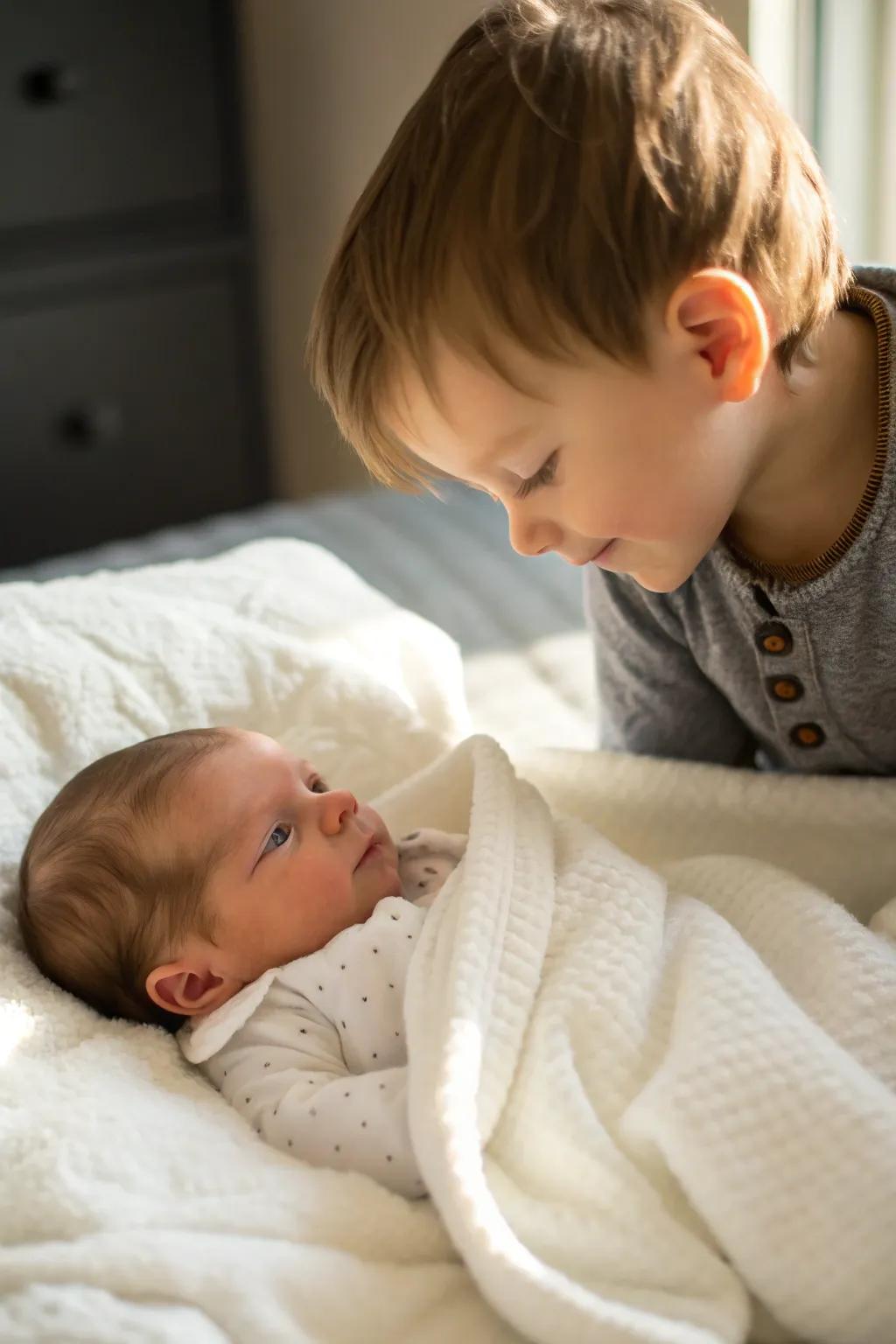 Sibling affection captures the commencement of an enduring affinity.