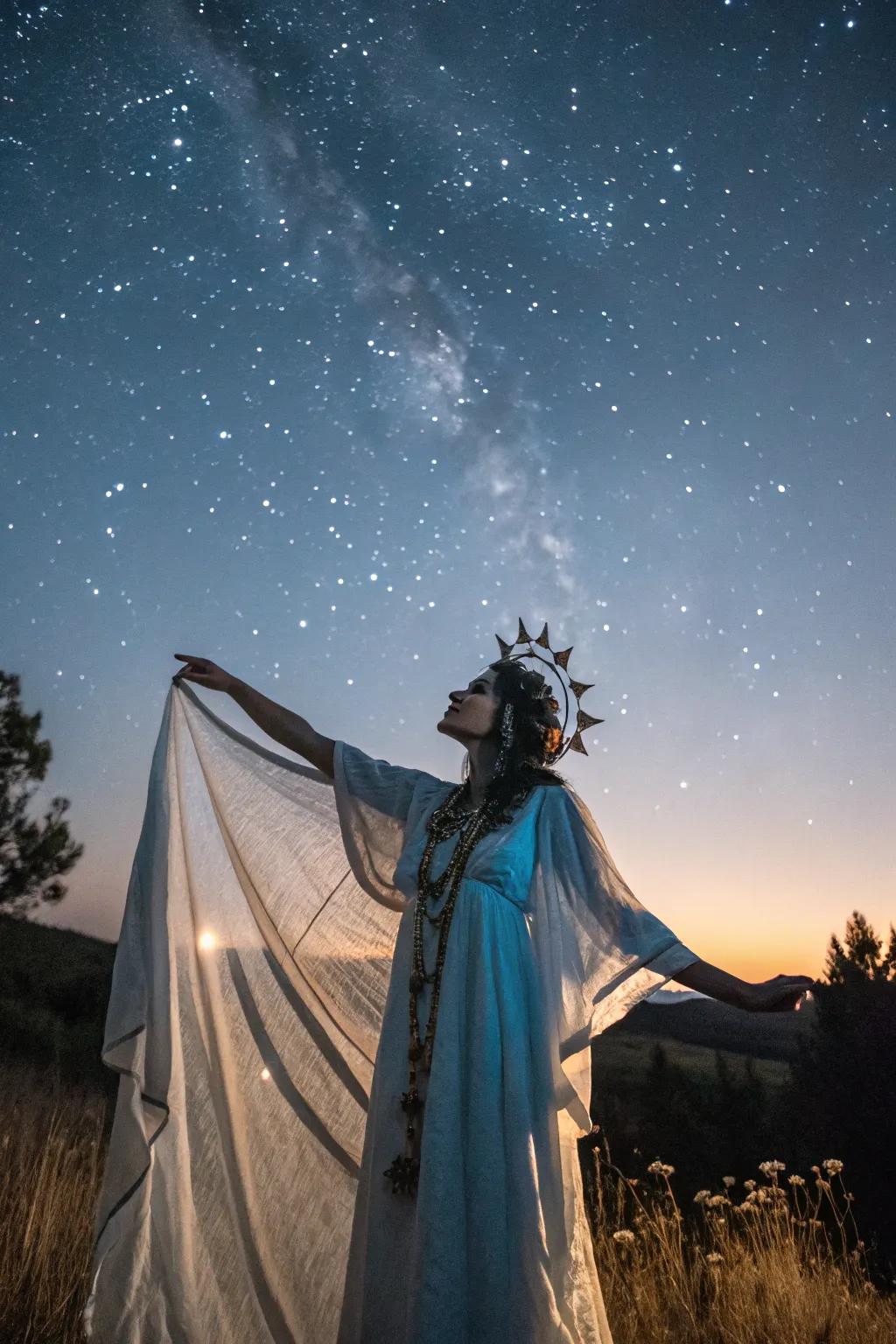 A divinity emanating celestial charm.