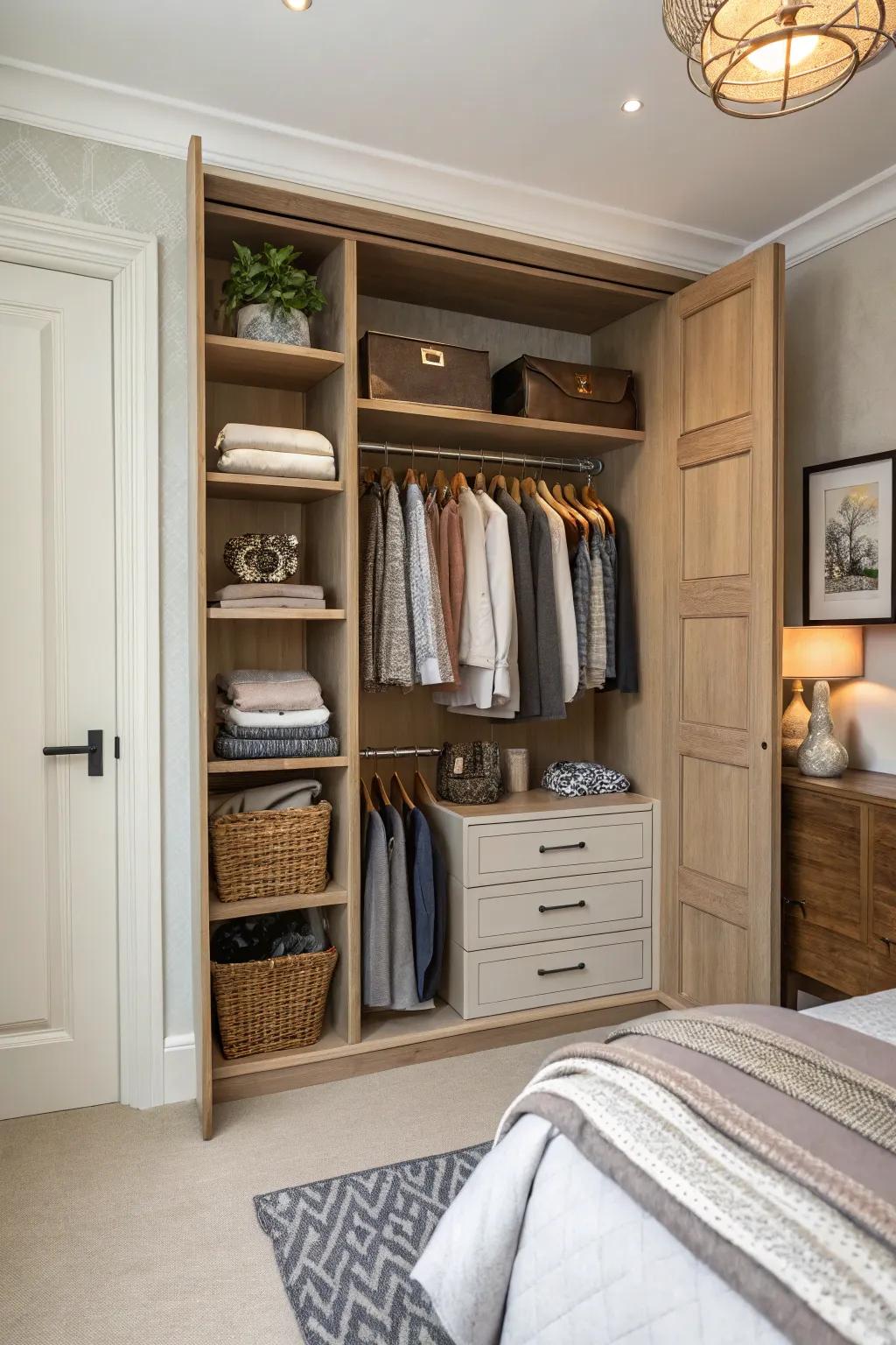 Built-in wardrobes make use of every inch.