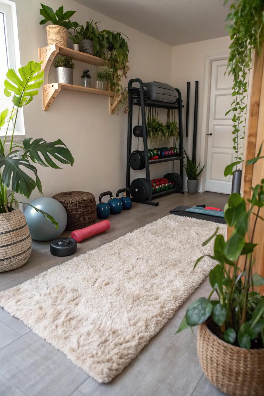 Comfortable flooring improves your exercise environment.