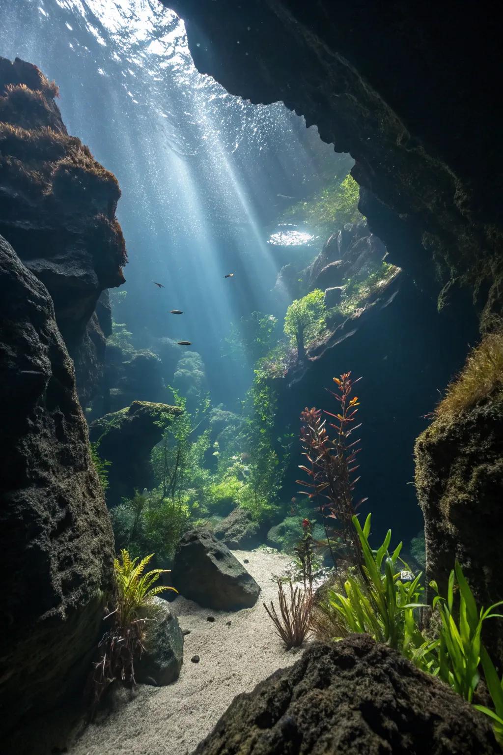 Infuse intrigue via enigmatic grottoes and retreats.