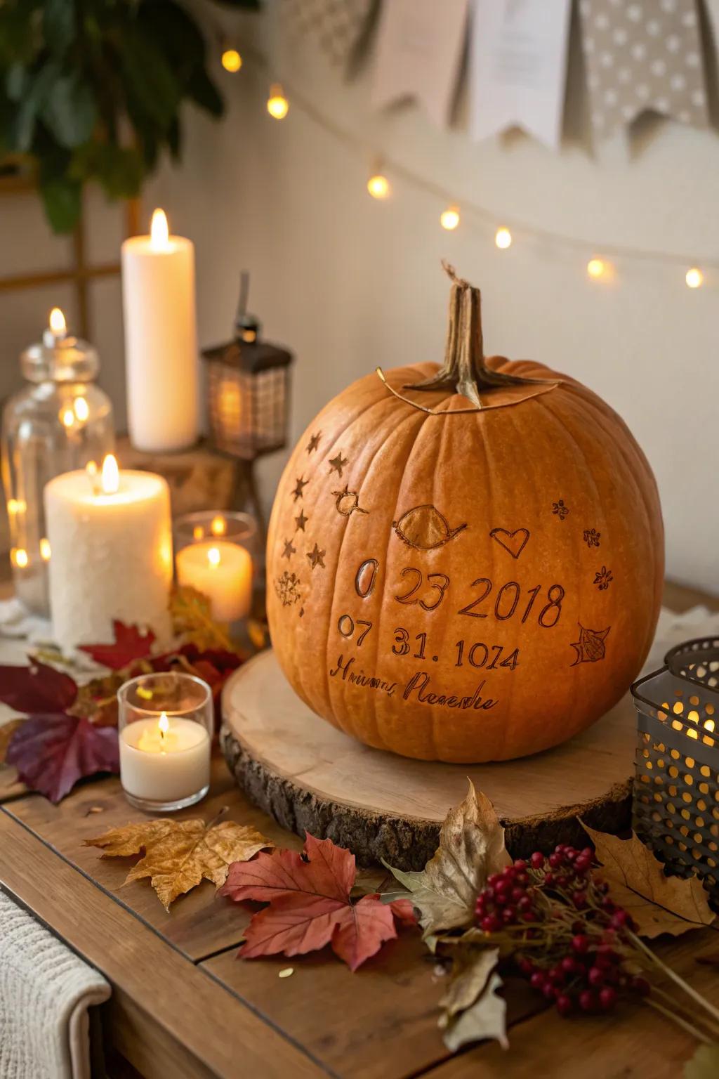Celebrate your infant's arrival with an individualized gourd.