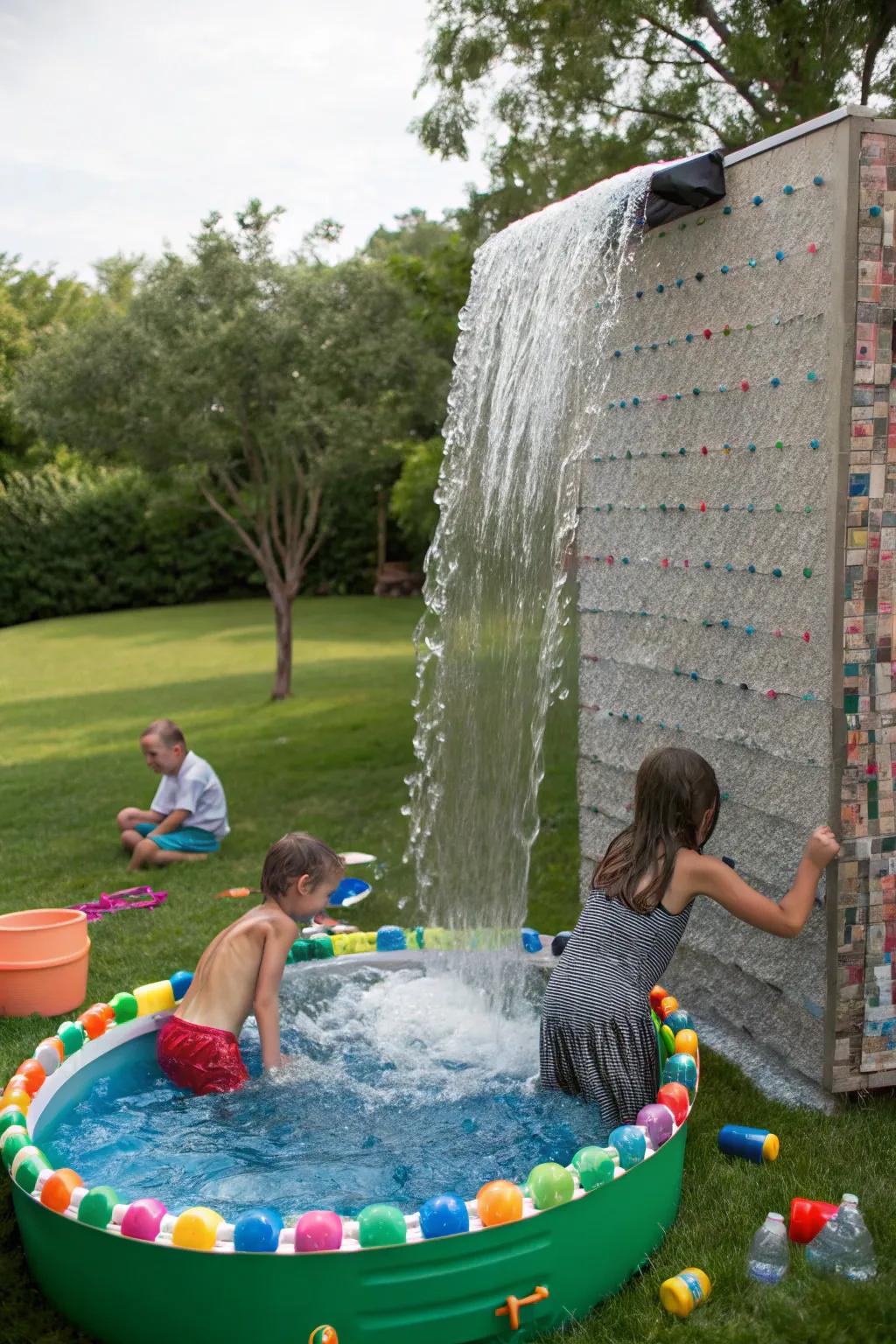 Limitless fascination with a water feature.