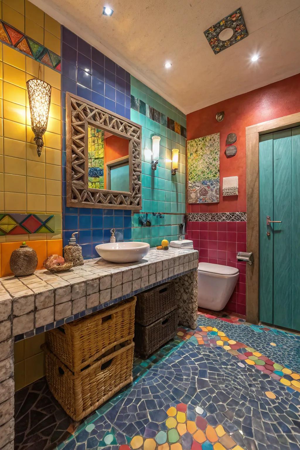 Cultivating personality through mosaic embellishments.