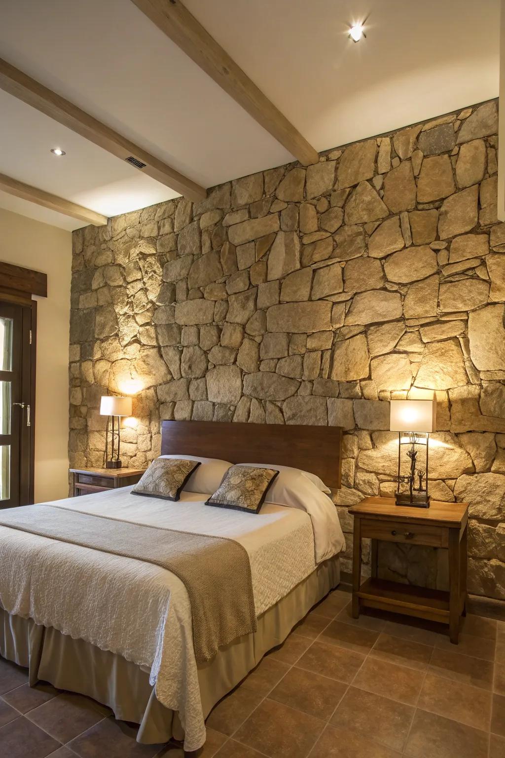 Natural stone provides an organic component.