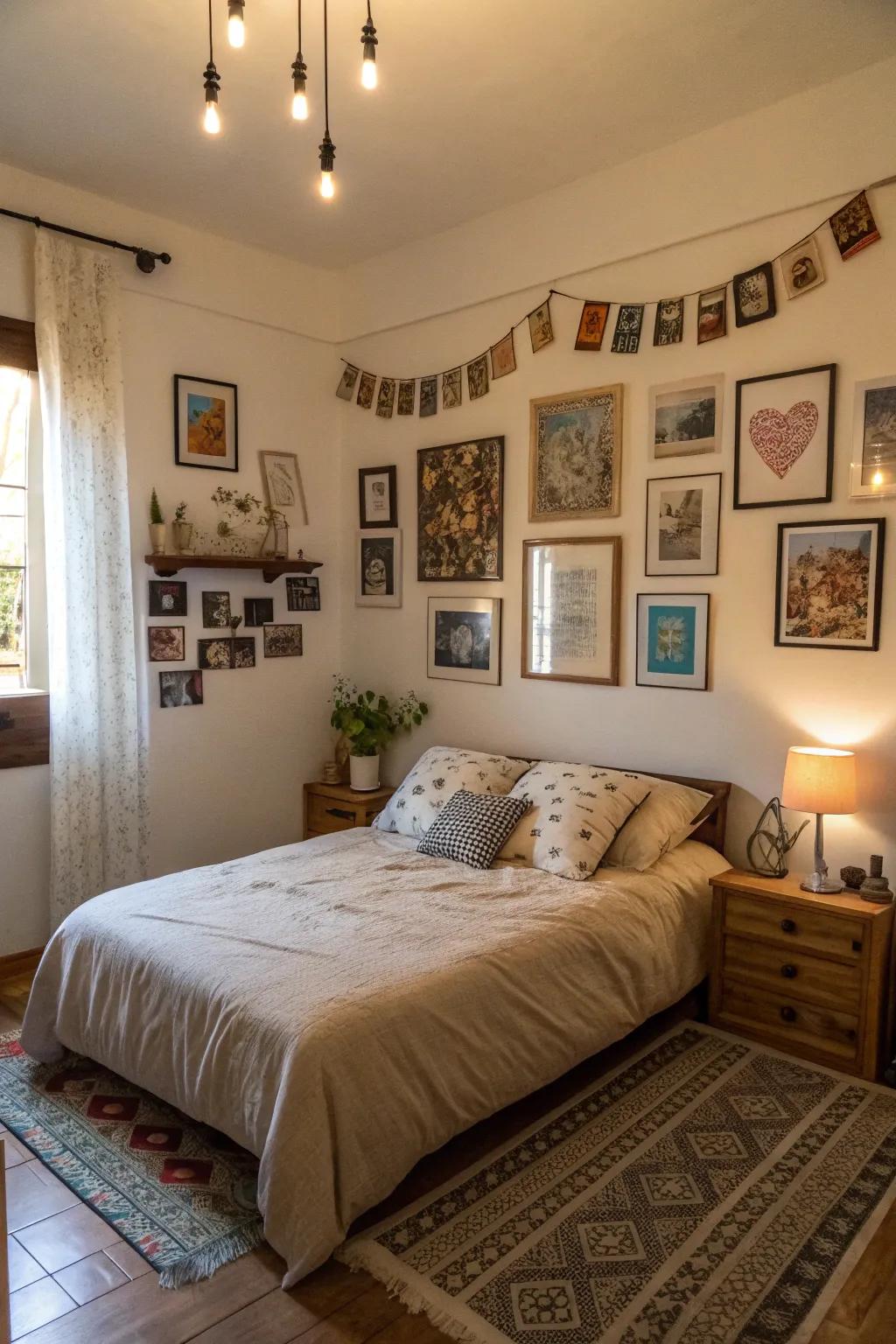 Personal nuances impart a singular charm to the slumber chamber.