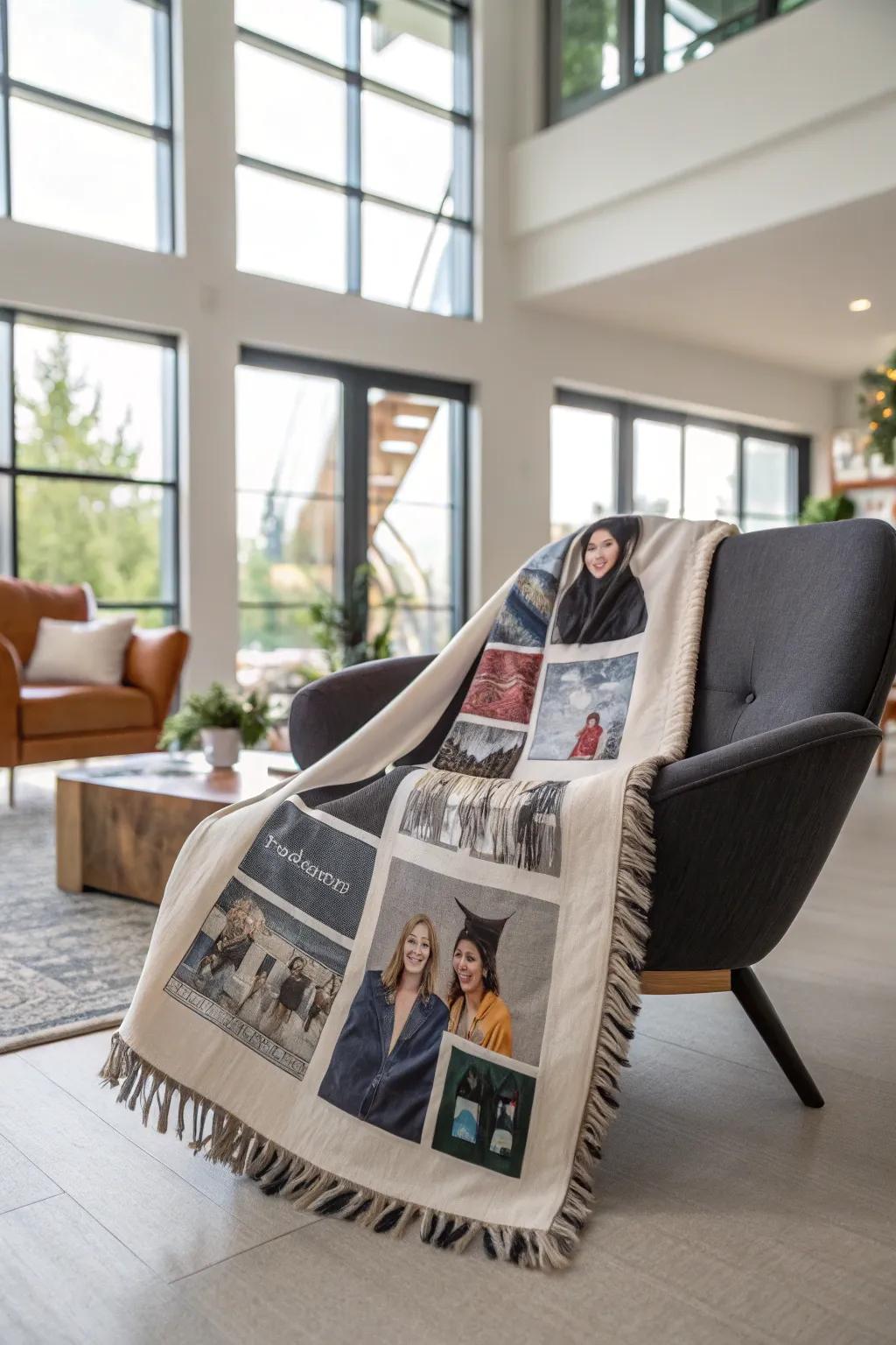 A milestone moments blanket commemorates life's achievements.
