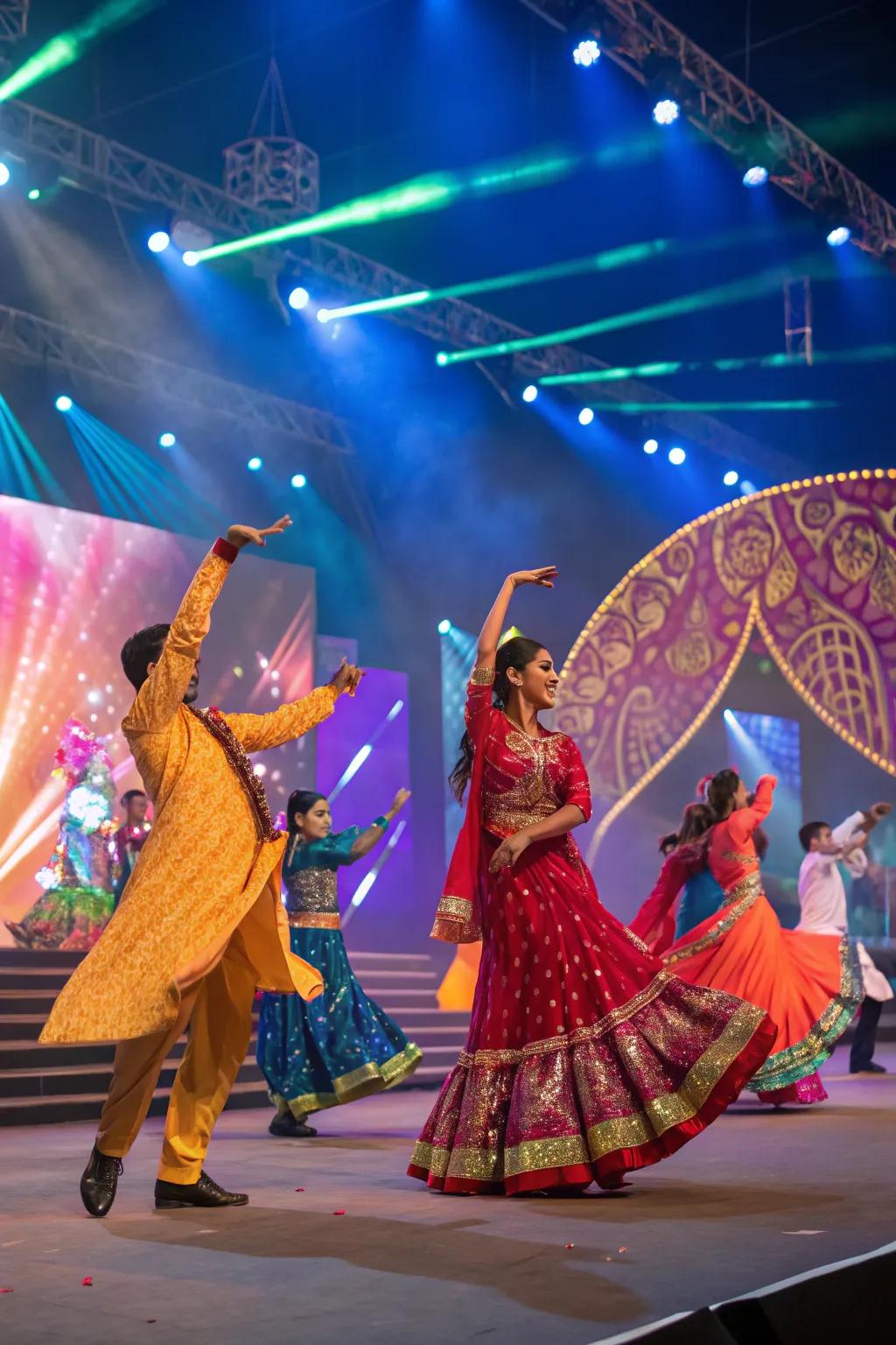 Maintain high energy with a vibrant Bollywood dance act.