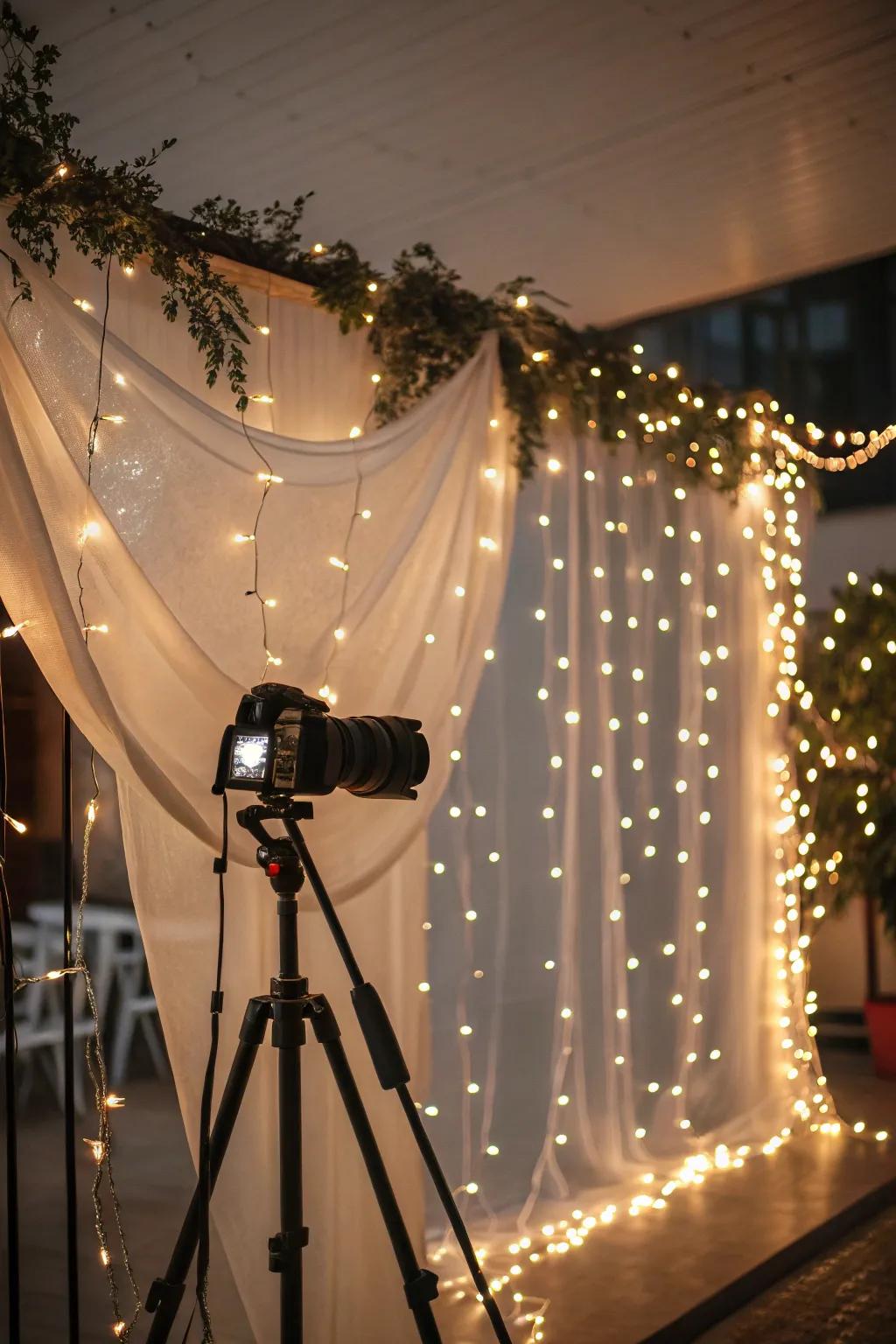 Magical sparkling light vision backdrop