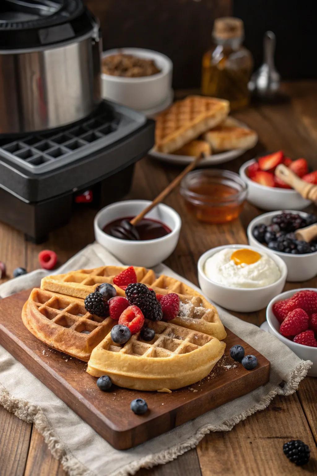 Engage in a personalized waffle adventure.