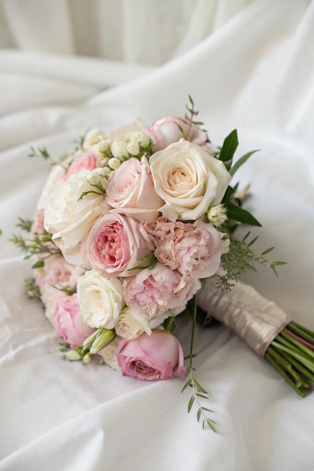 A stylish monochrome bouquet for the modern bride.
