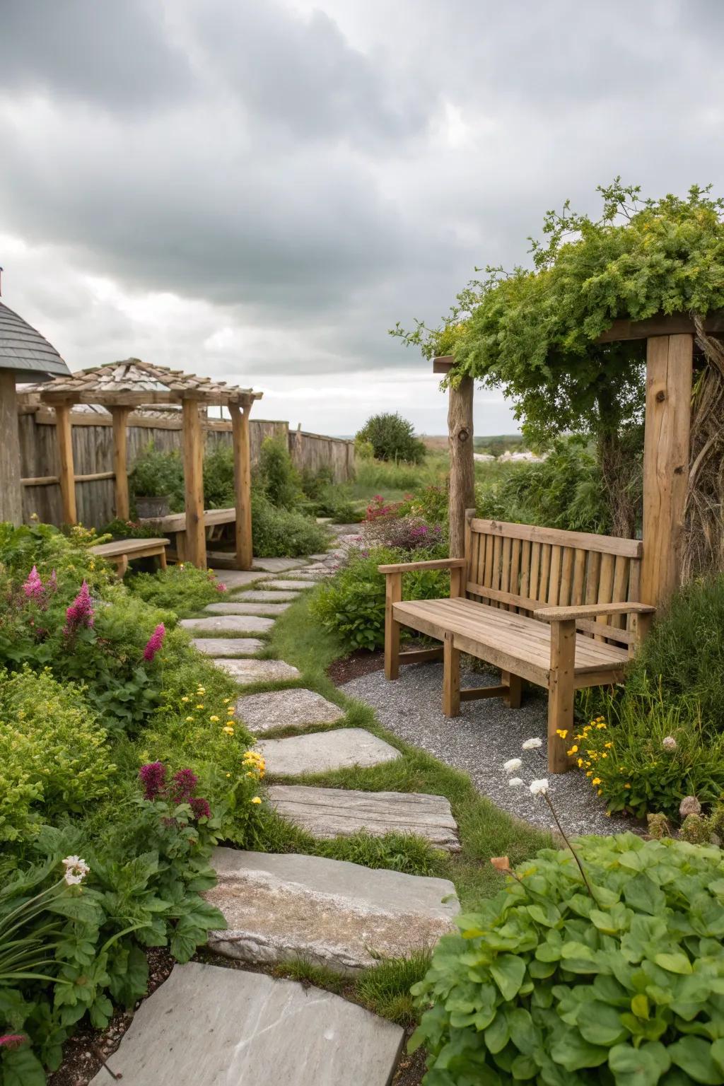 Inherent components convey an ageless, unified visual to your garden.