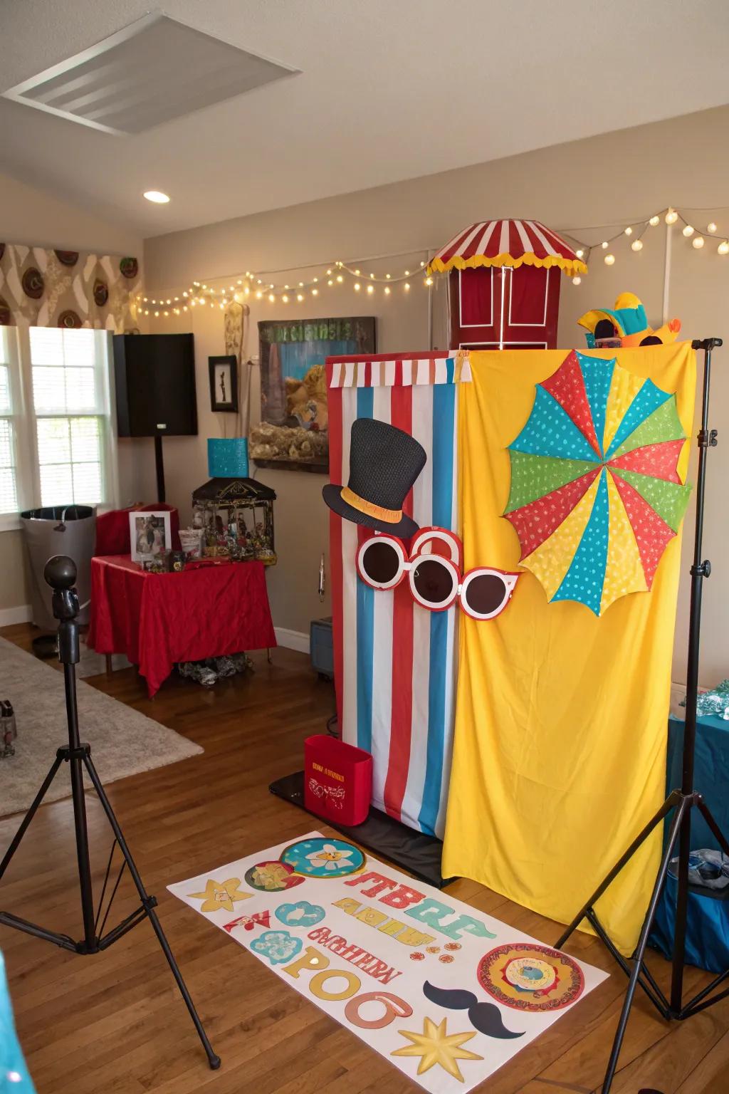 Seize the amusement with a themed photo corner at your gathering.