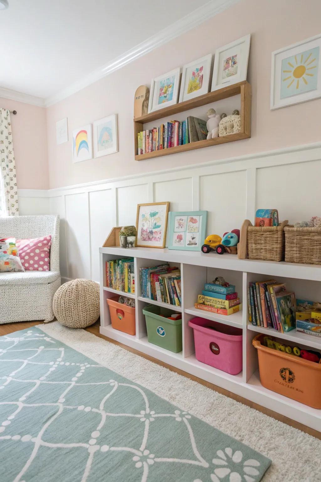 Entertaining and functional display for children's chambers.