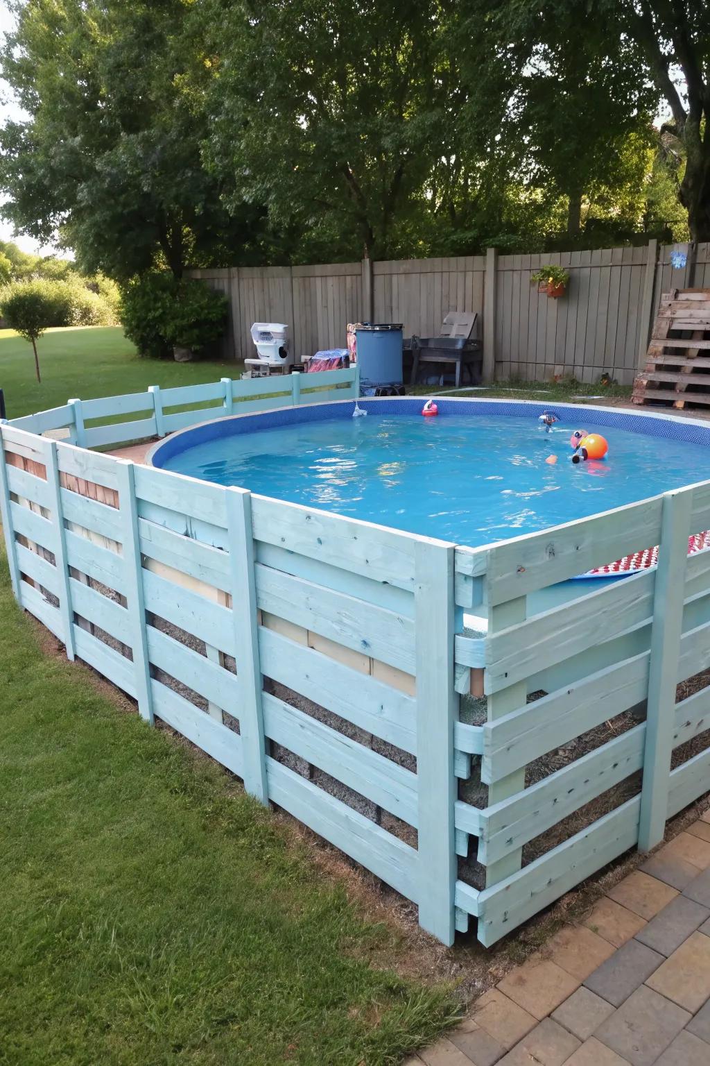 A pallet barrier delivers both solitude and style.