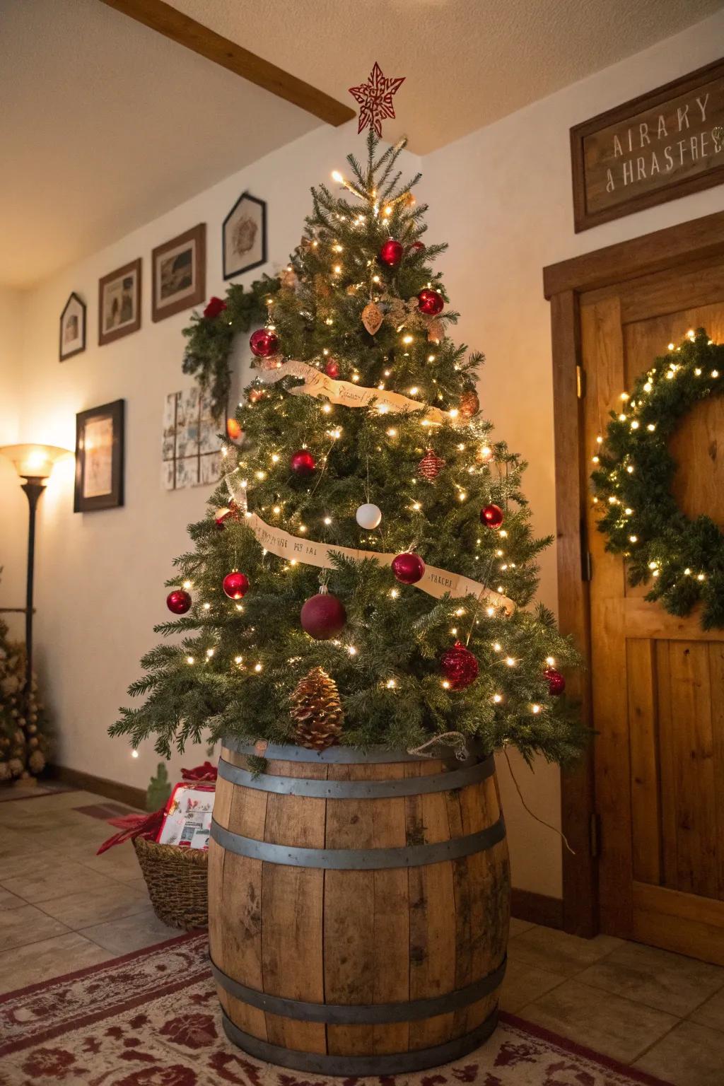 A themed cask unifies your decor.