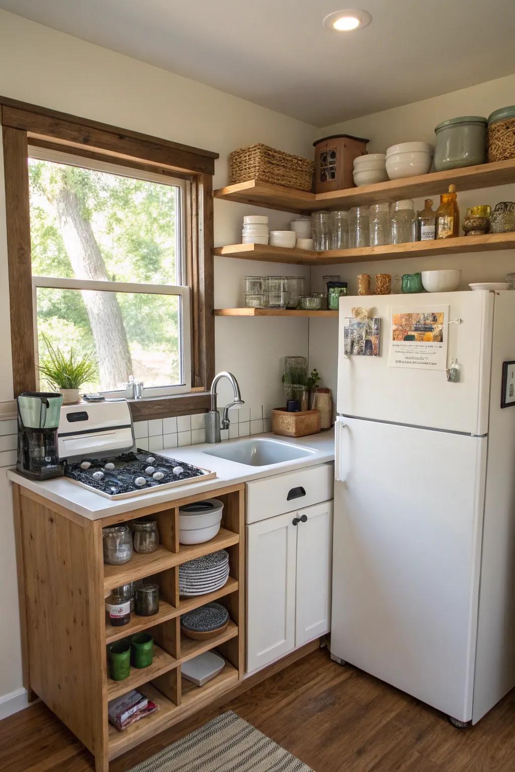 Innovative corner ledge solutions take full advantage of every part of your kitchen.