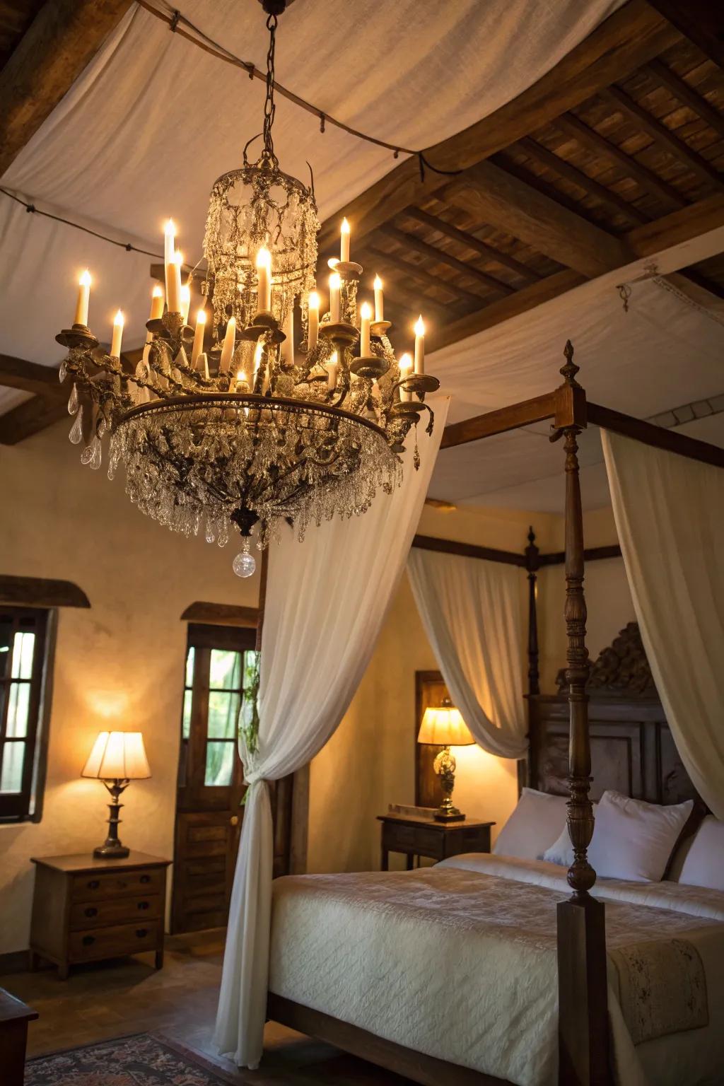 Delicate illumination creates a comfortable, inviting glow.