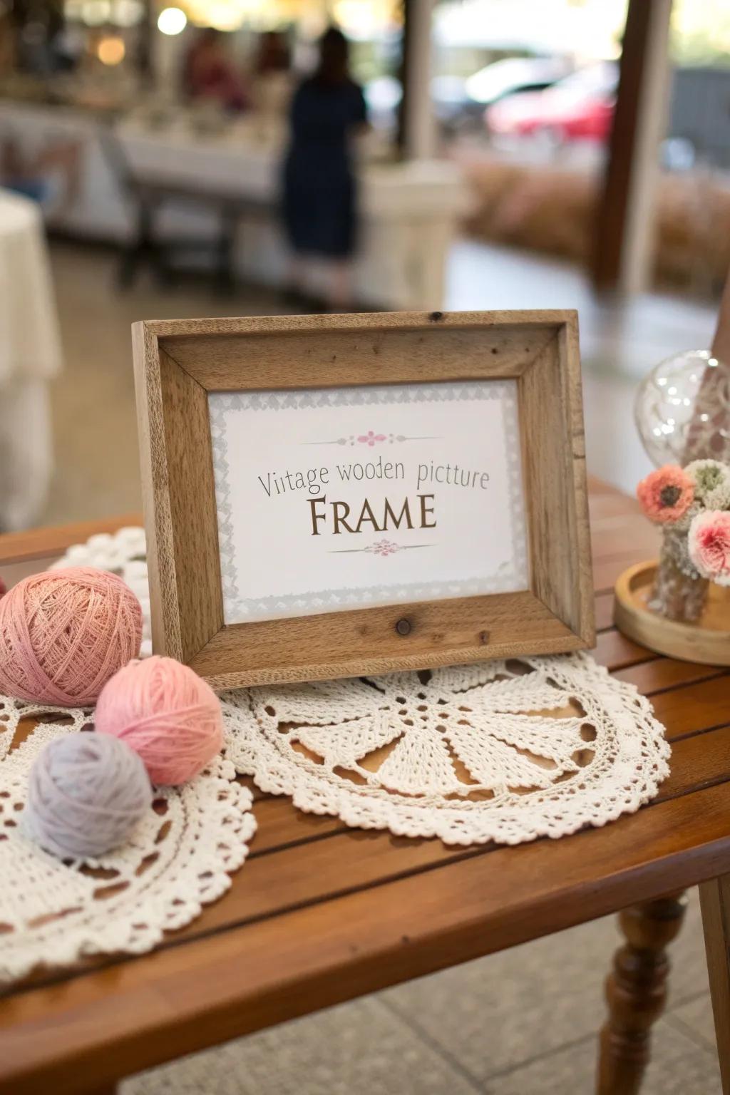 Refine your craft fair display with elegant framed graphic signage!
