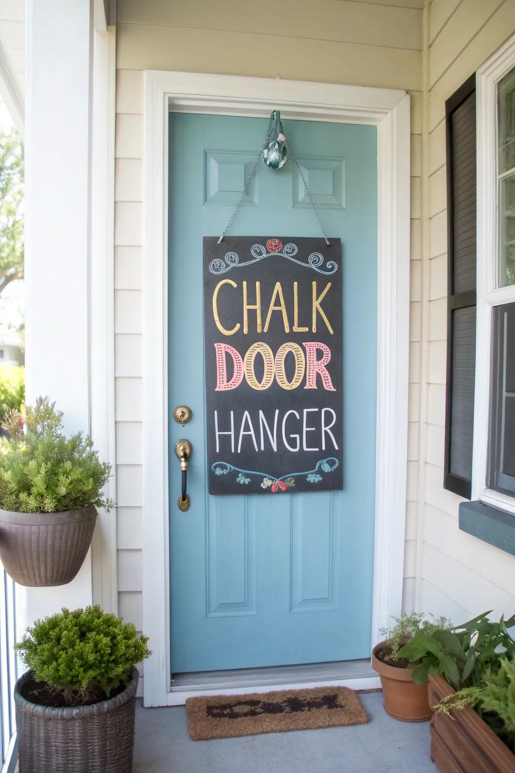 A playful creta praeparata door adornment for perpetually evolving missives.