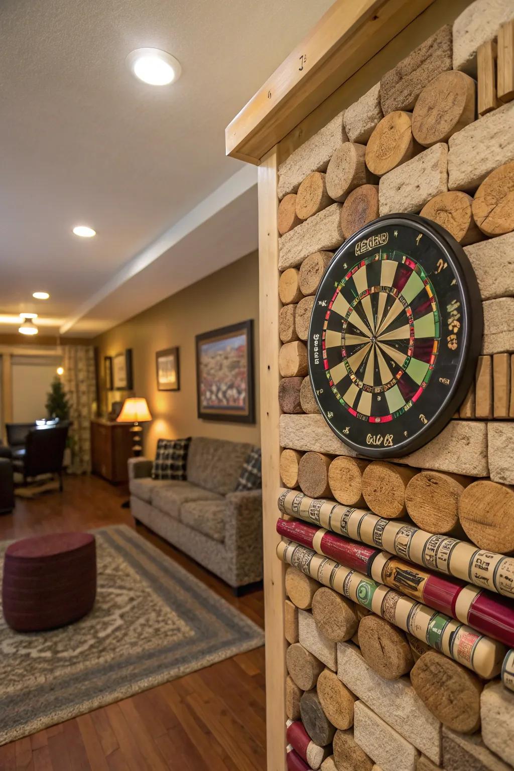 A cork wall combines creativity and nostalgia.