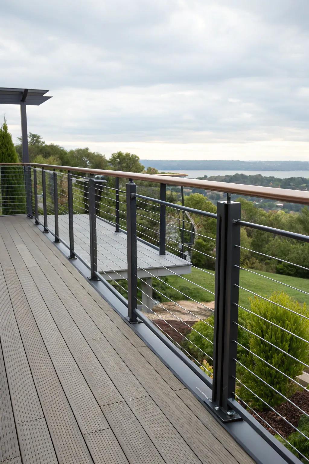 Streamlined guardrails append a hint of modern refinement to this deck.