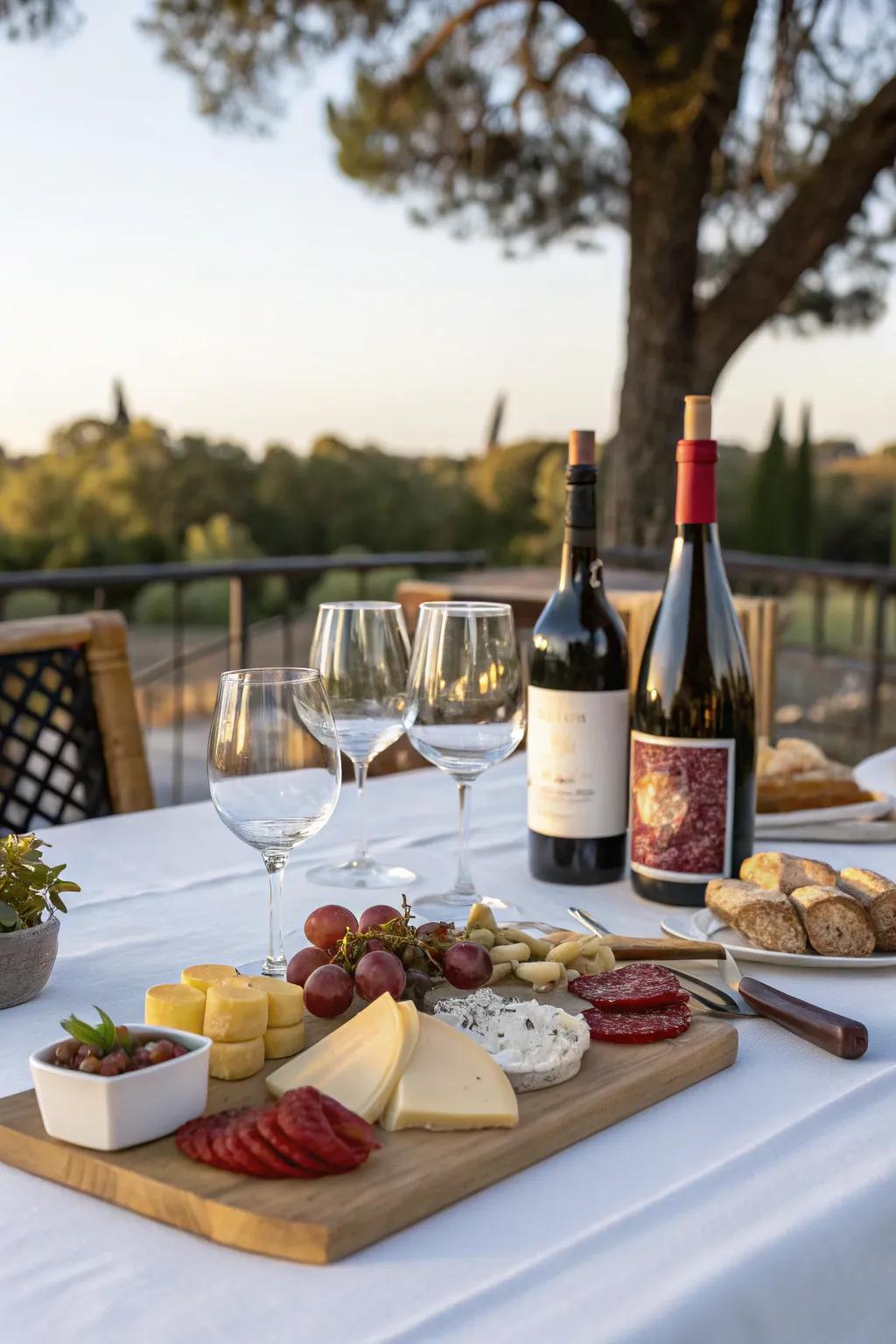 Wine tasting provides a hint of sophistication.