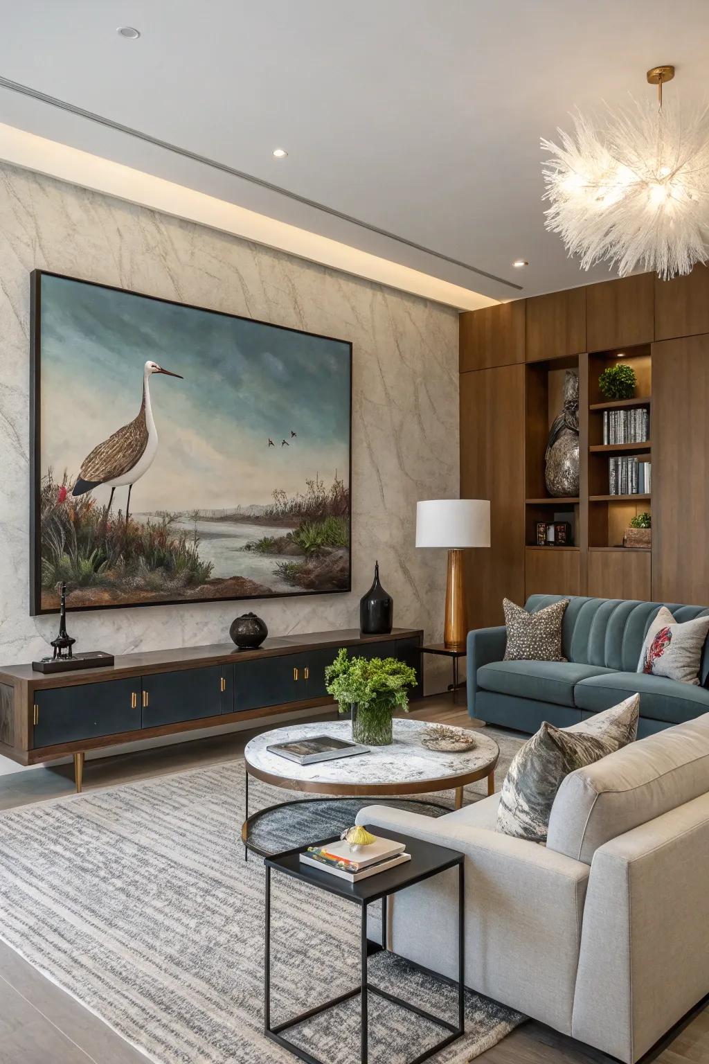 An eye-catching accent adds a key element to your space.