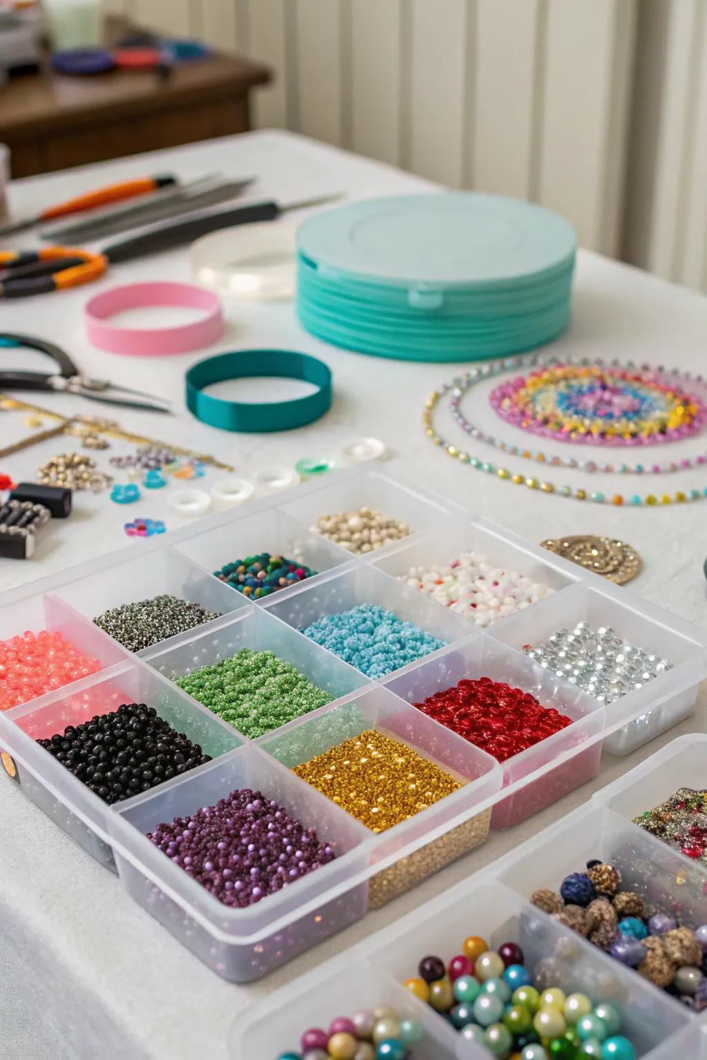 Artistic components for a creative Easter egg surprise.