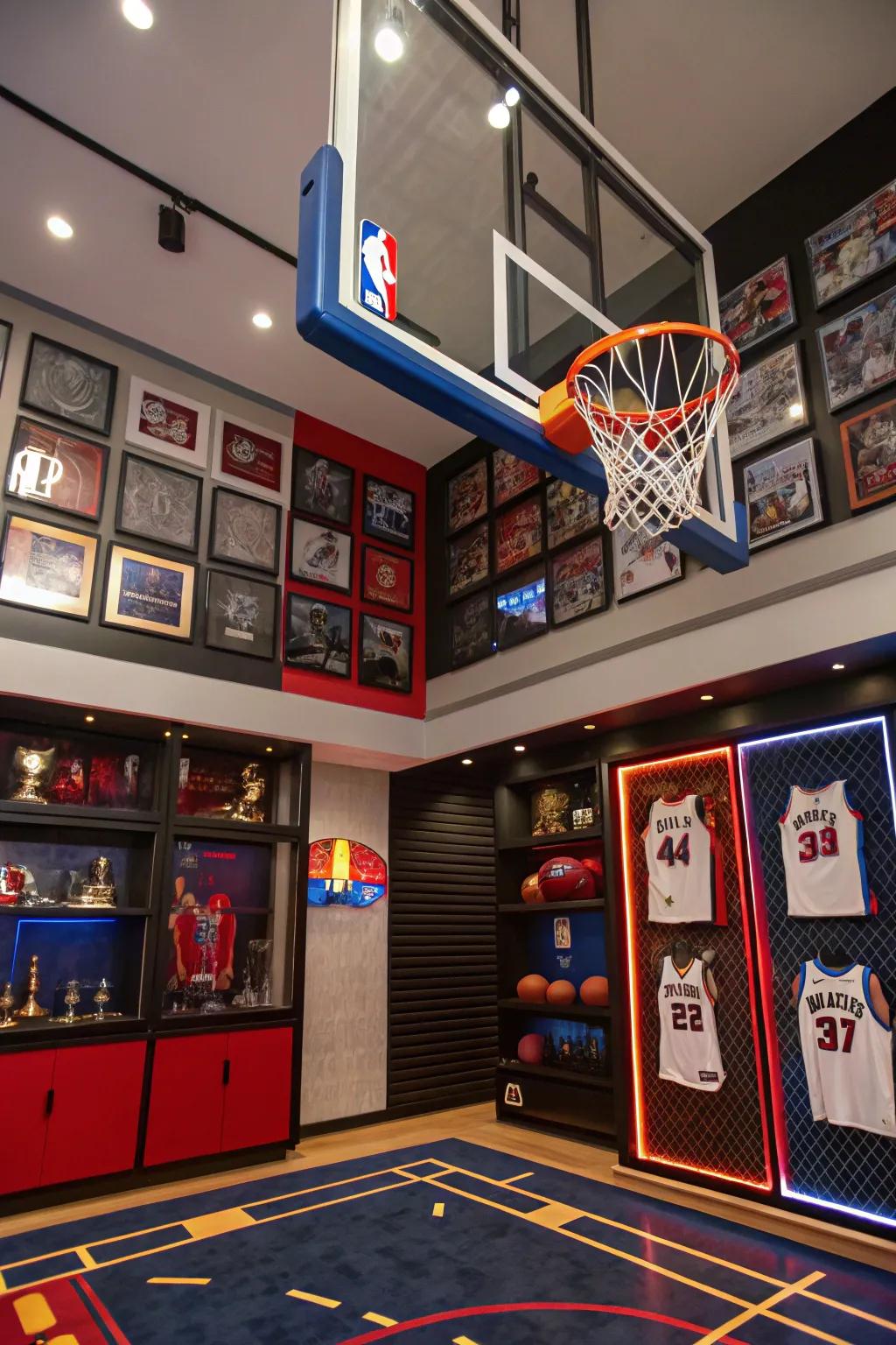 Bring the excitement of sports indoors with a dedicated area for your preferred games.