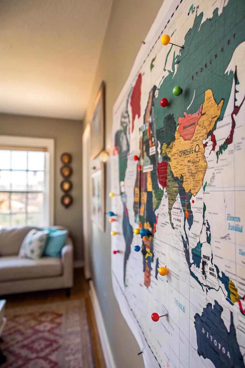 Track your travels and dream of new destinations with a personalized map.