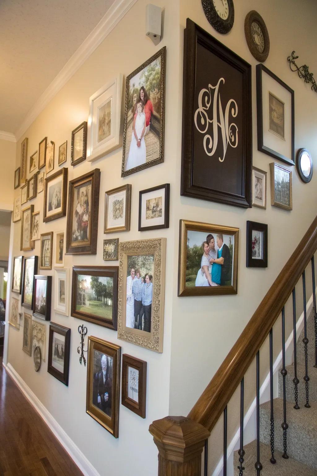 Personalized embellishments with household portraits and monograms.