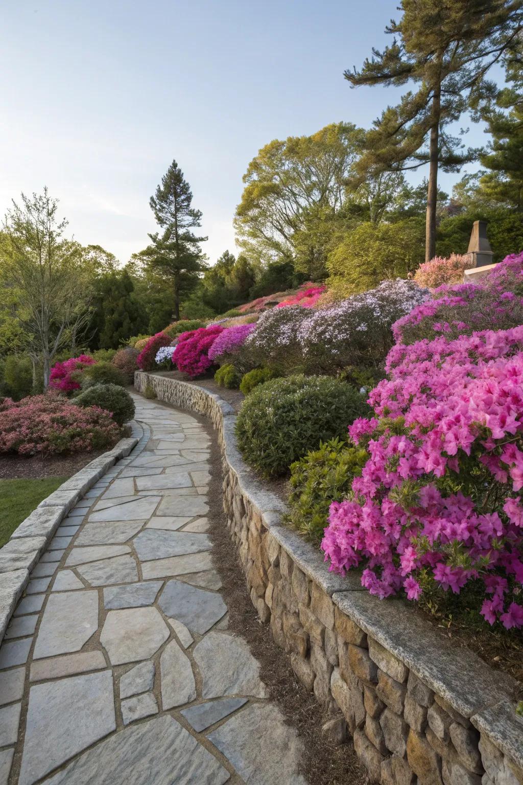 Enrich your azalea garden with structural highlights.
