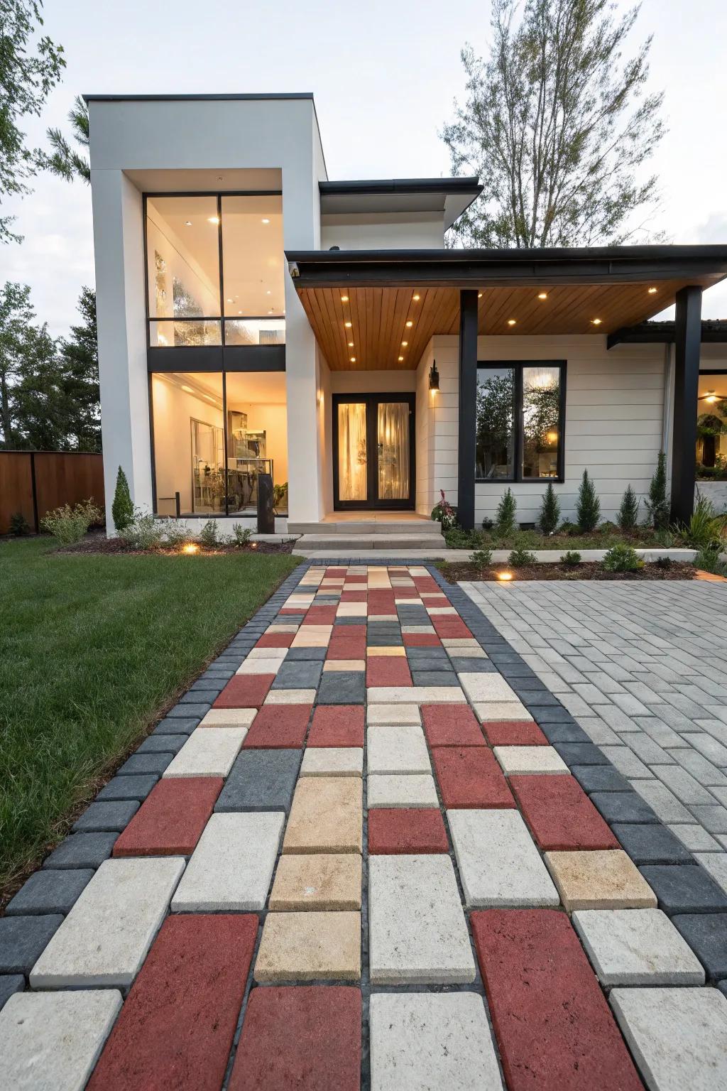 Striking hue contrasts culminating in a vibrant entrance.