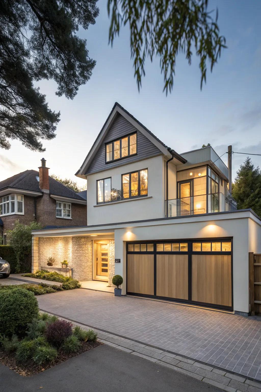 Optimizing space with a motor-house extension.