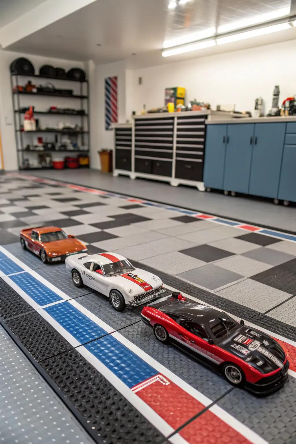 Celebrate automotive culture implementing roadway square designs.