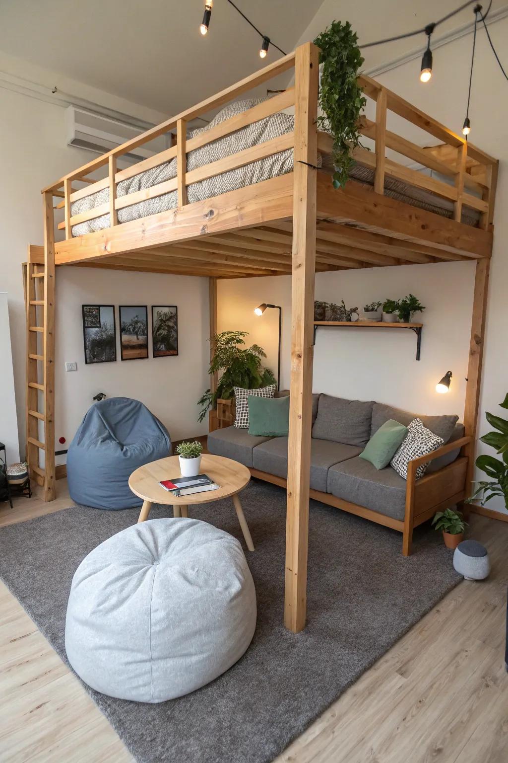 A small lounge space is ideal for unwinding and socializing.